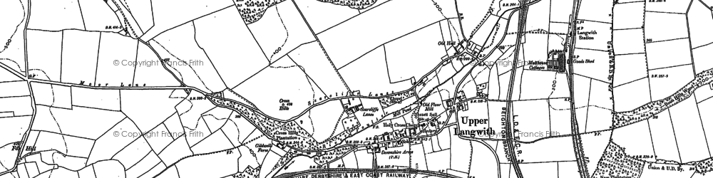 Old map of Upper Langwith in 1884