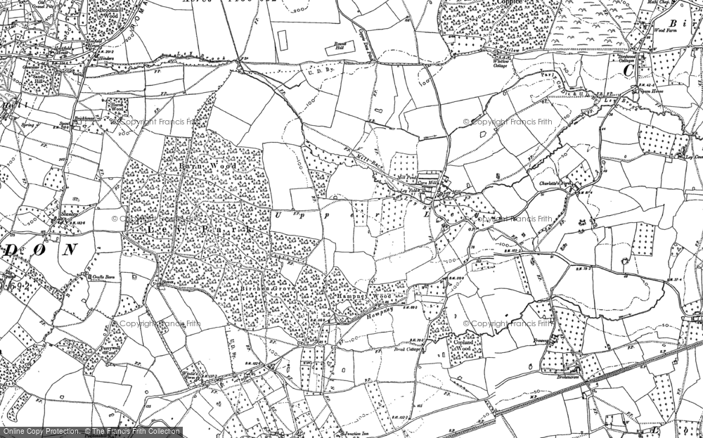Old Map of Upper Ley, 1879 - 1884 in 1879