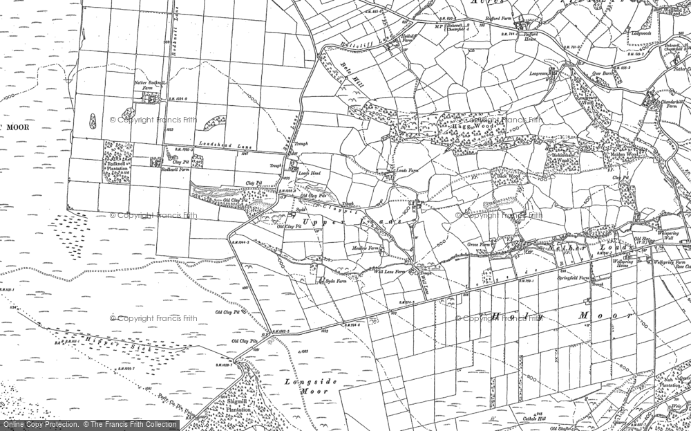 Old Map of Historic Map covering Nether Loads in 1876