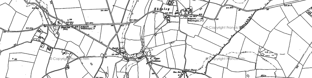 Old map of Upper Ludstone in 1883