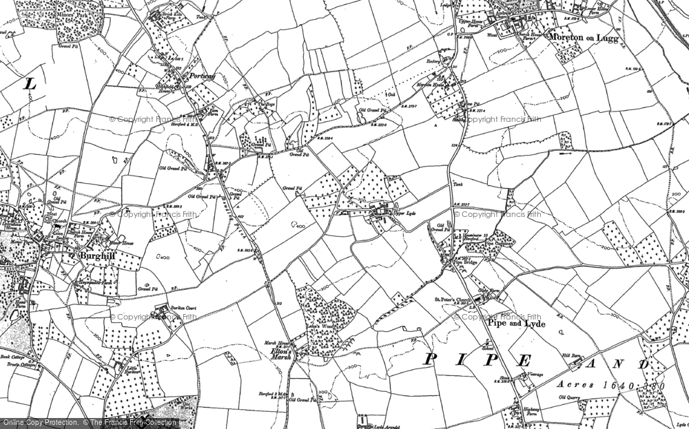 Old Map of Upper Lyde, 1886 in 1886