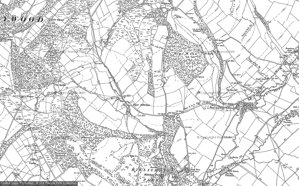 Old Map of Upper Millichope, 1882 - 1883 in 1882