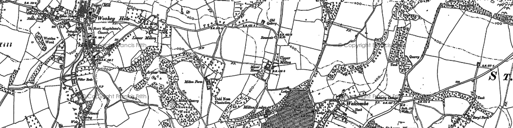 Old map of Walcombe in 1884