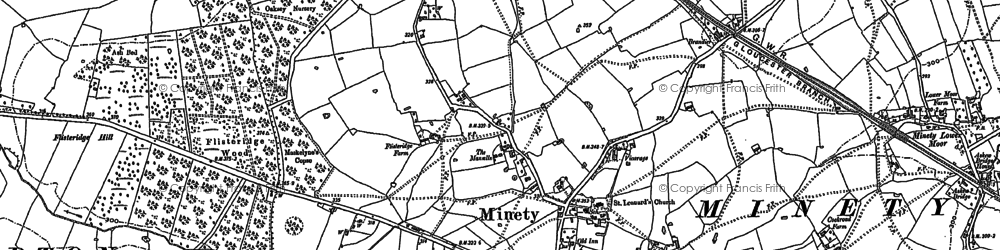 Old map of Upper Minety in 1898