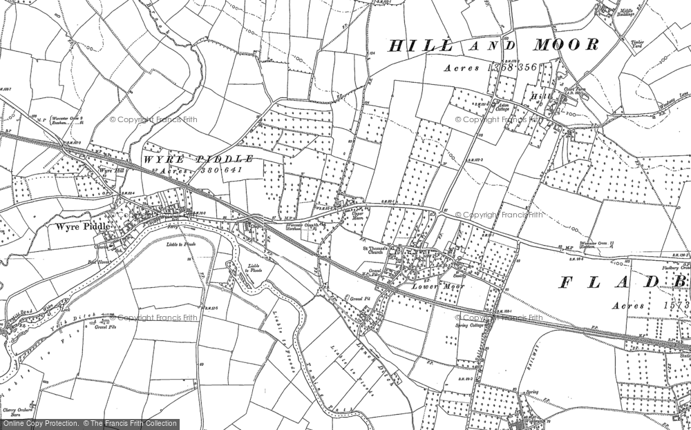 Old Map of Upper Moor, 1884 in 1884