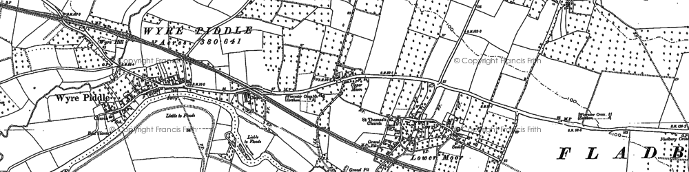 Old map of Upper Moor in 1884