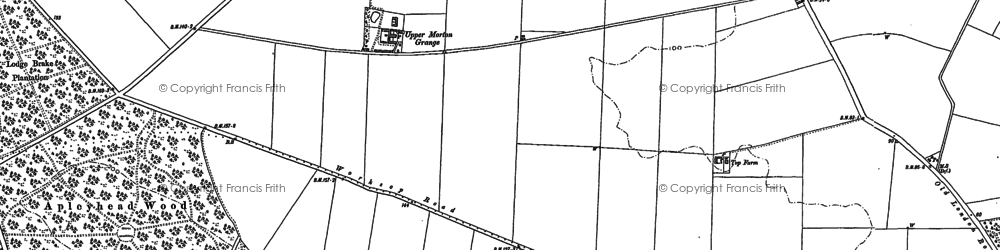Old map of Apleyhead Lodge in 1884
