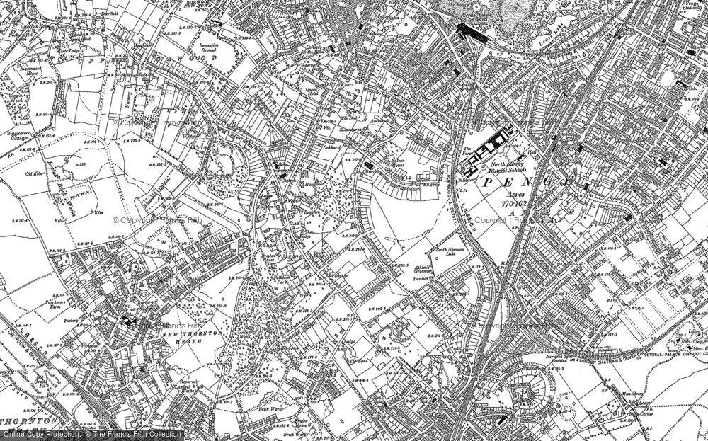 Old Map of Historic Map covering Anerley in 1894