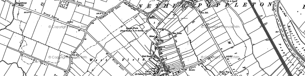 Old map of Upper Poppleton in 1890