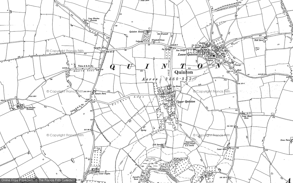 Old Map of Upper Quinton, 1900 in 1900