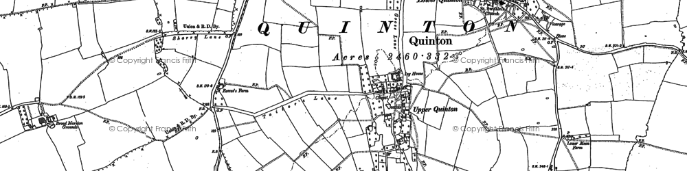 Old map of Upper Quinton in 1900
