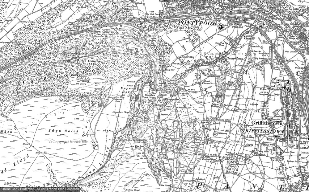 Old Map of Upper Race, 1899 - 1900 in 1899