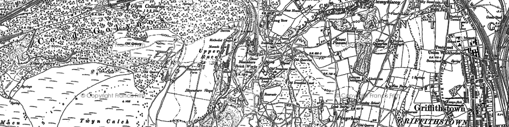 Old map of Upper Race in 1899