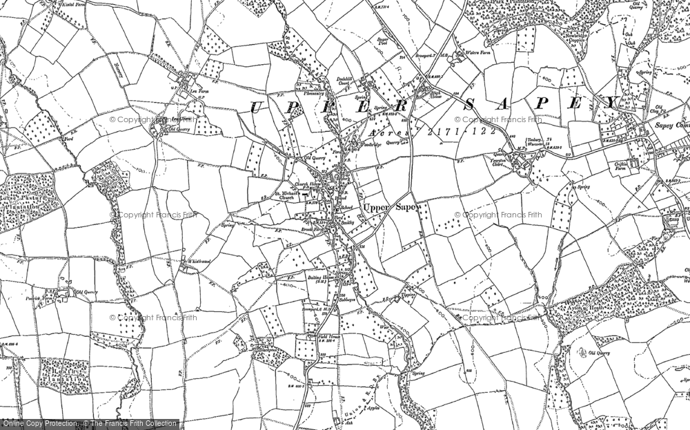 Old Map of Upper Sapey, 1902 in 1902