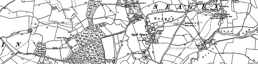 Old map of Upper Seagry in 1899