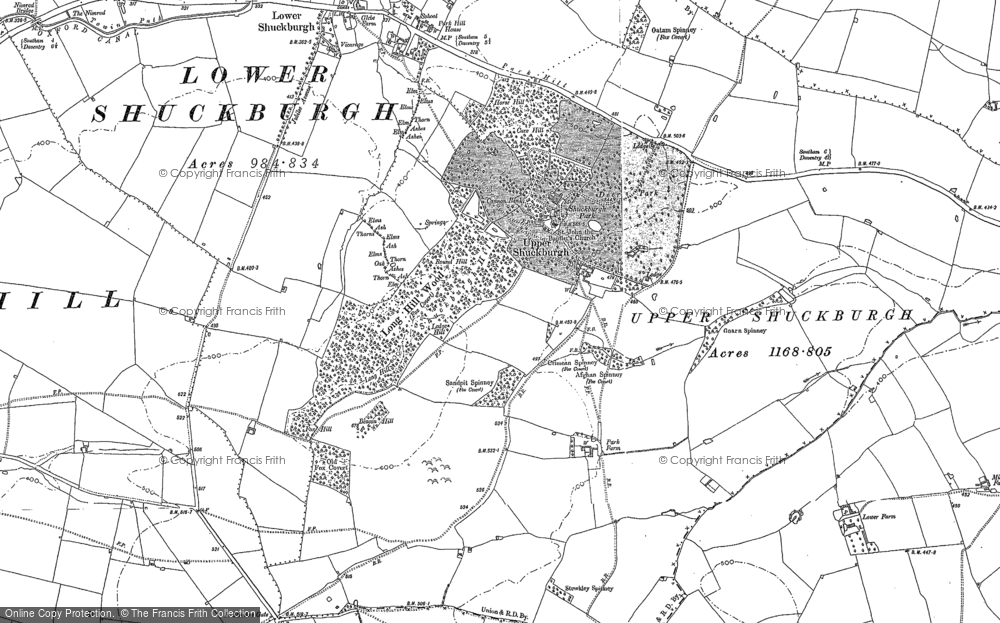 Old Map of Upper Shuckburgh, 1884 - 1904 in 1884