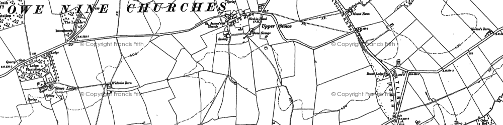 Old map of Upper Stowe in 1883