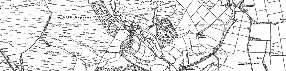 Old map of Upper Treverward in 1883