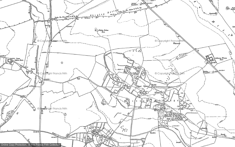 Old Map of Historic Map covering Liddington Hill in 1899