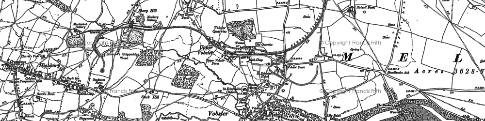 Old map of Highbury in 1884