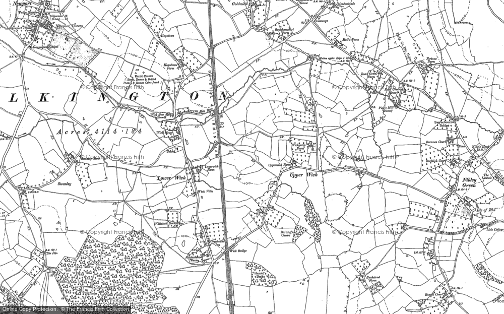 Old Map of Upper Wick, 1881 - 1882 in 1881