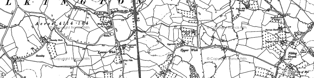 Old map of Lower Wick in 1881