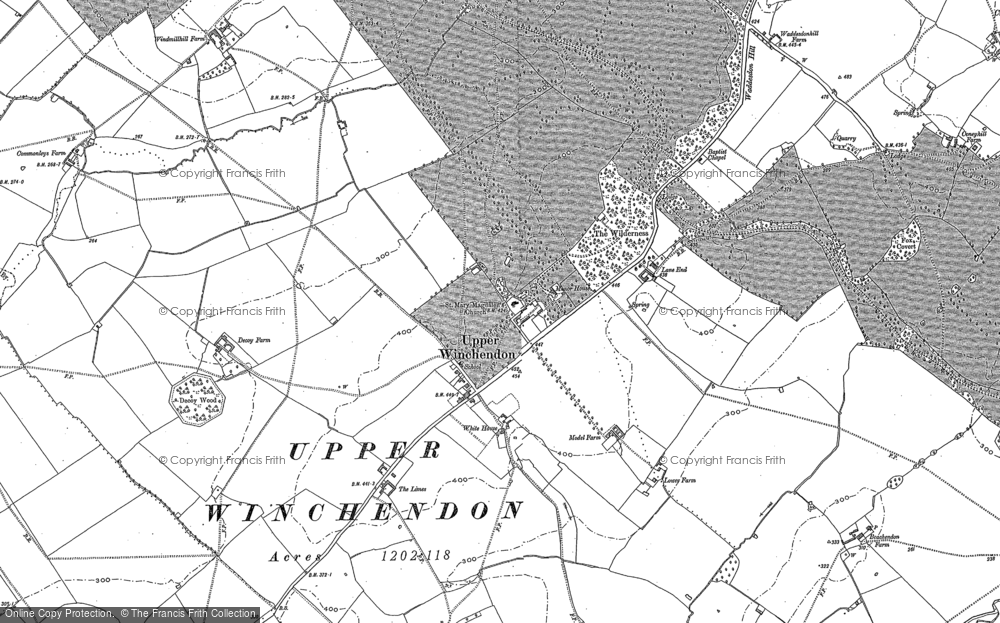 Old Map of Upper Winchendon, 1898 in 1898