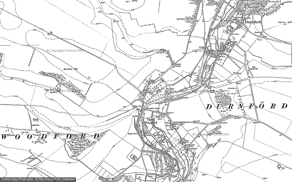 Old Map of Upper Woodford, 1889 - 1900 in 1889