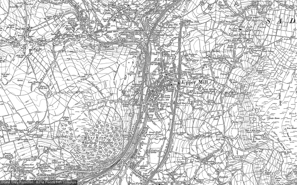 Old Map of Uppermill, 1904 in 1904