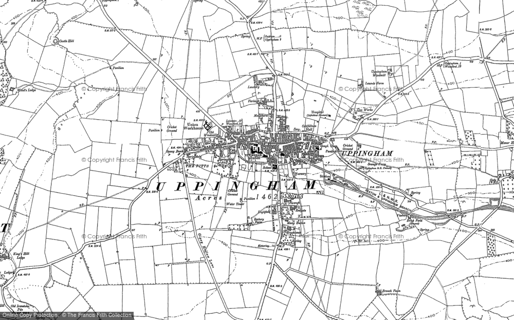 Old Map of Uppingham, 1902 in 1902