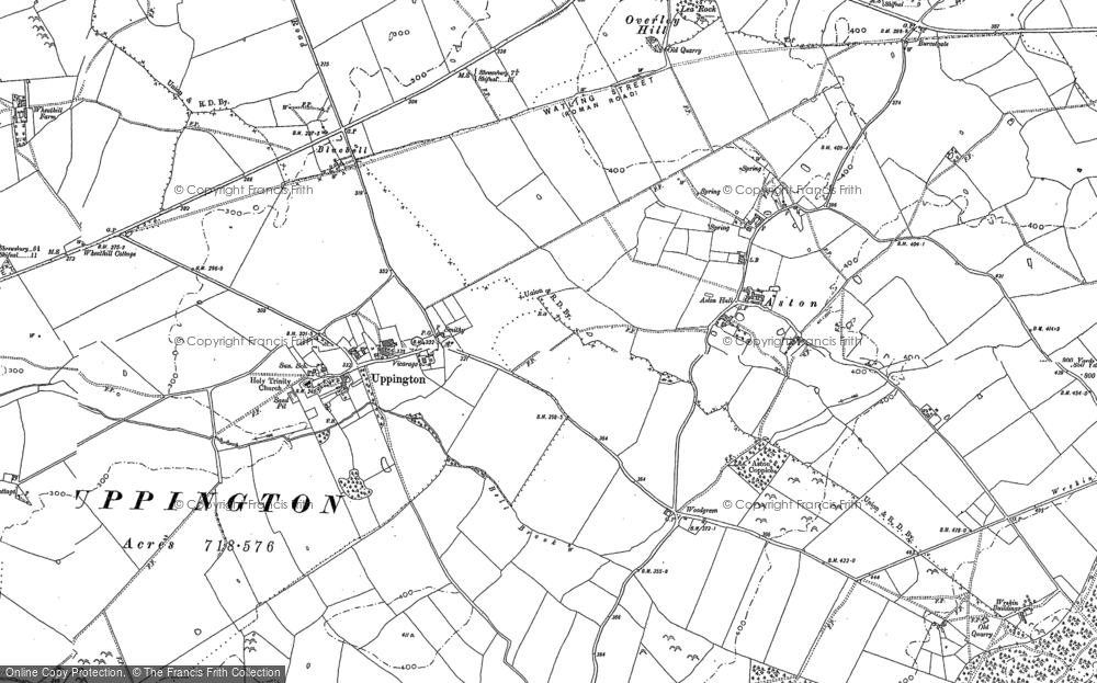 Old Map of Uppington, 1881 - 1882 in 1881