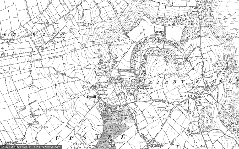 Old Map of Upsall, 1892 in 1892