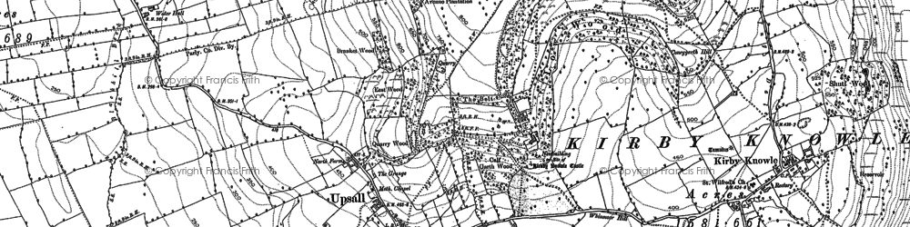 Old map of Upsall in 1892
