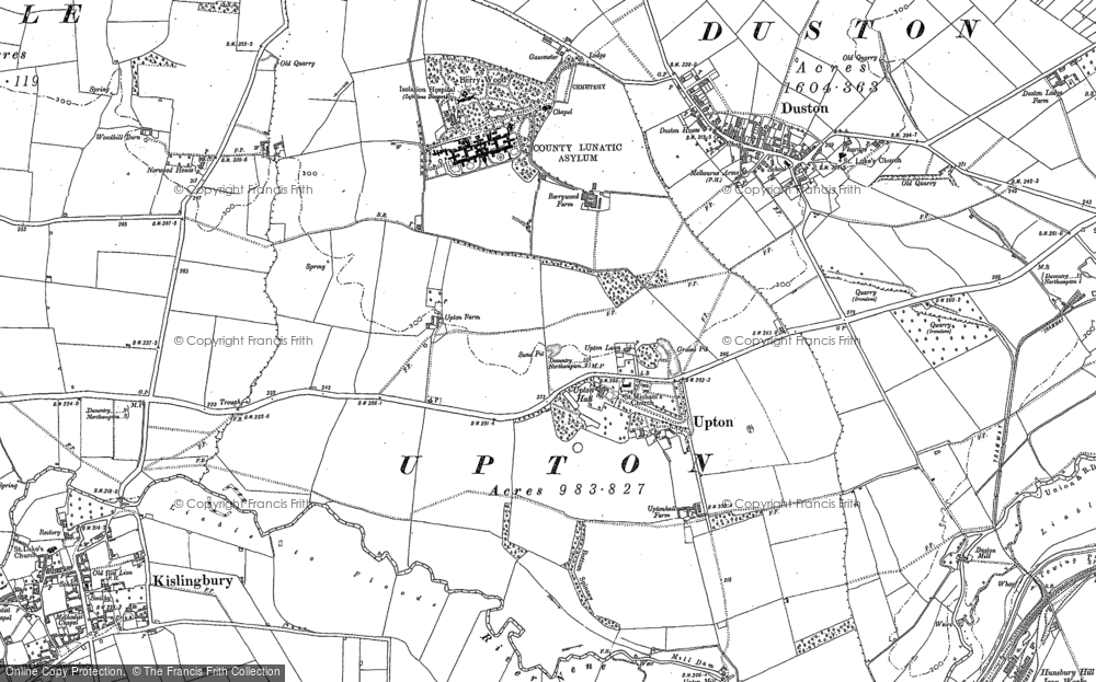 Old Map of Upton, 1883 - 1884 in 1883