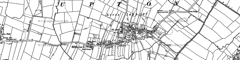 Old map of Upton in 1883