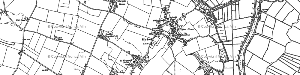 Old map of Upton in 1884