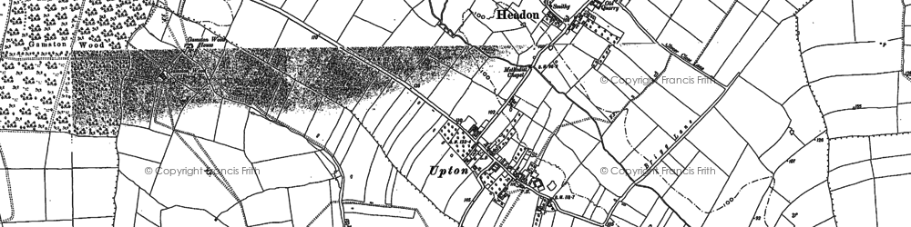 Old map of Upton in 1884