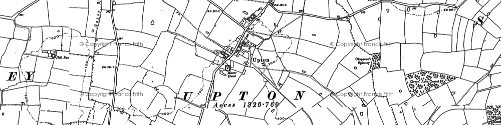 Old map of Ashpole Spinney in 1885