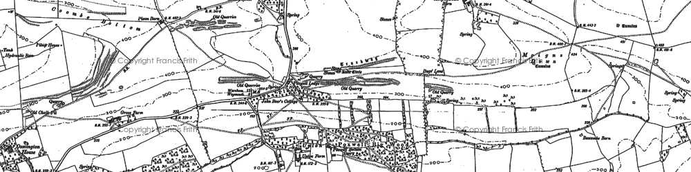 Old map of Upton in 1886