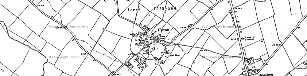 Old map of Upton in 1887