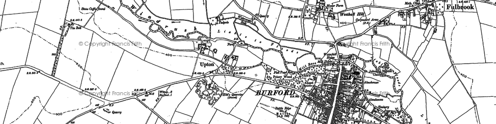 Old map of Upton in 1889