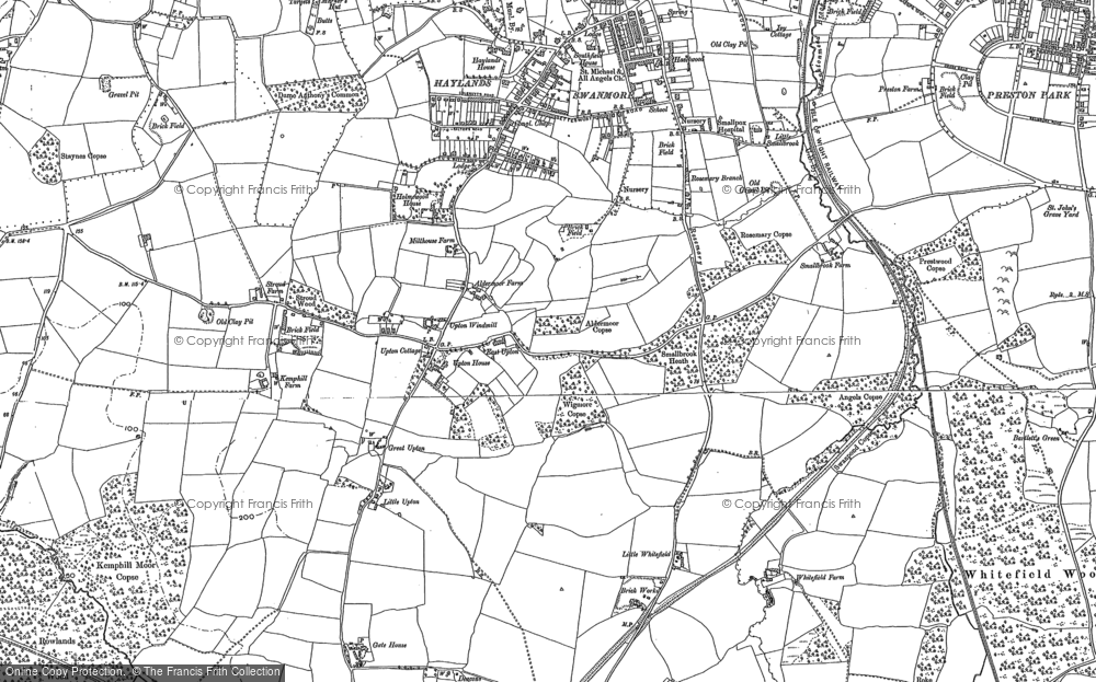 Old Map of Upton, 1896 - 1907 in 1896