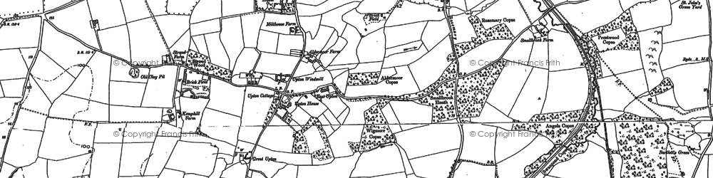 Old map of Upton in 1896