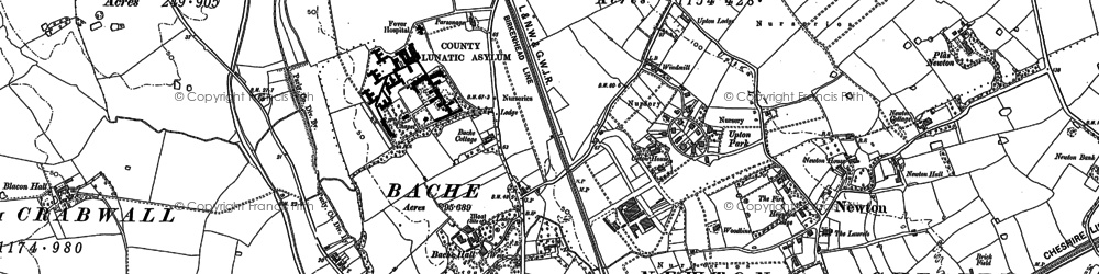 Old map of Upton Heath in 1898