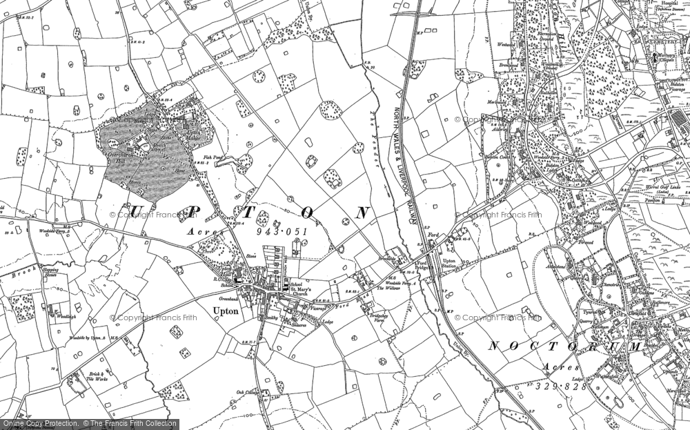 Old Map of Upton, 1909 in 1909