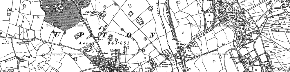 Old map of Upton in 1909