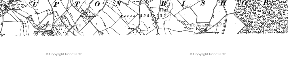 Old map of Upton Bishop in 1903