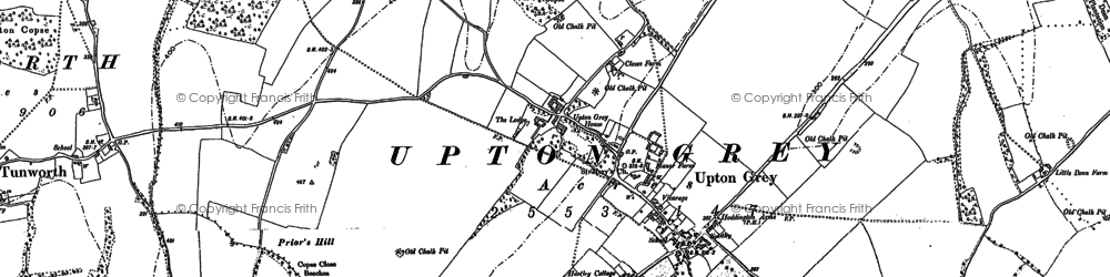 Old map of Upton Grey in 1894