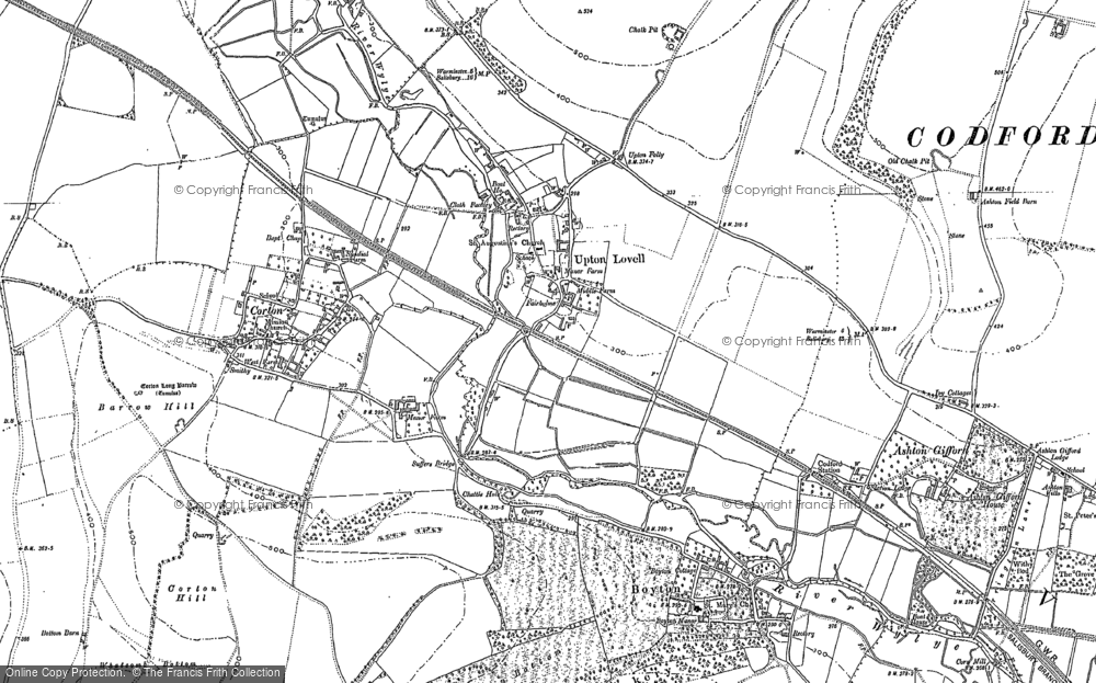 Old Map of Upton Lovell, 1899 - 1900 in 1899