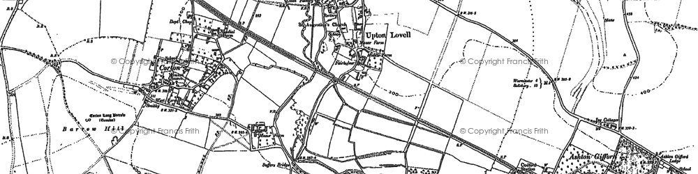 Old map of Upton Lovell in 1899
